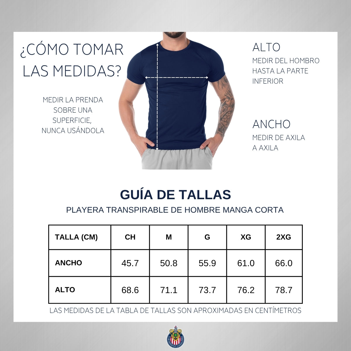 Playera Deportiva Hombre Chivas Guadalajara JERSEYFIT