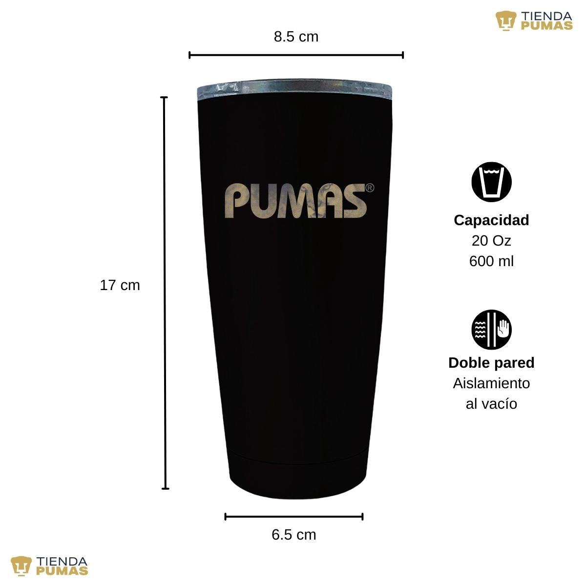 Termo 20 Oz Pumas UNAM Fusión