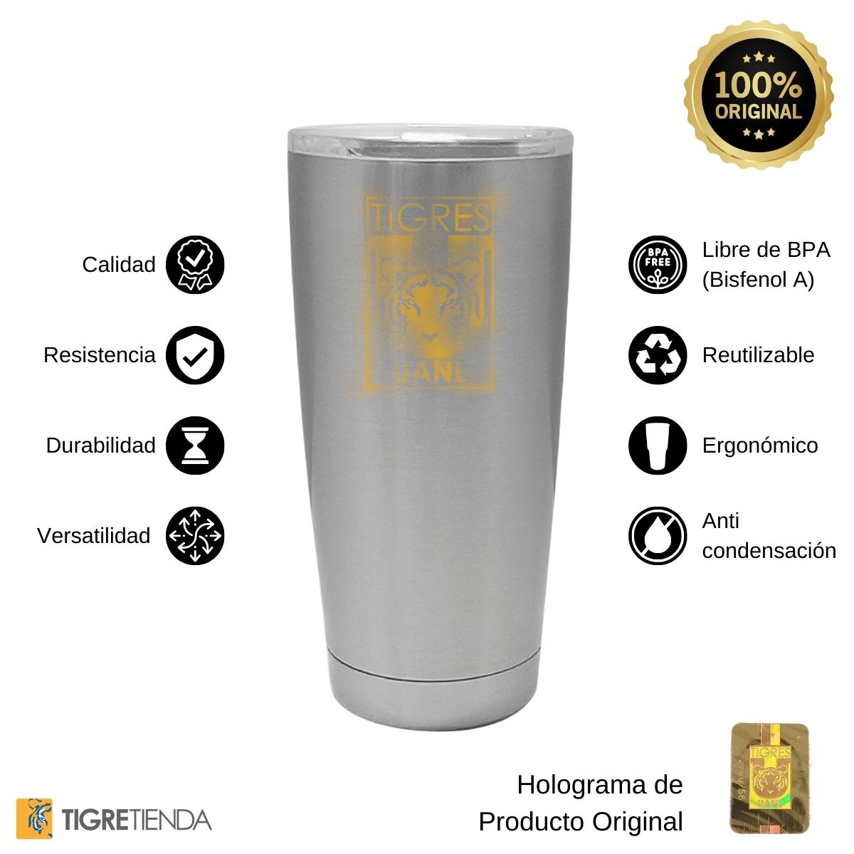 Termo 20 Oz Tigres UANL Escudo difuminado