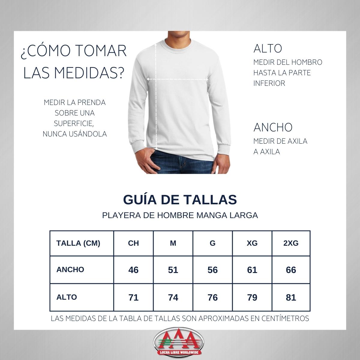 Playera Manga Larga Lucha Libre AAA Hombre La Parka OD77127