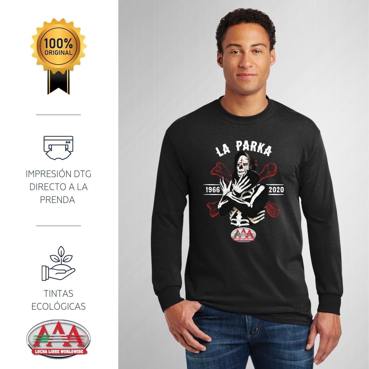 Playera Manga Larga Lucha Libre AAA Hombre La Parka OD77127
