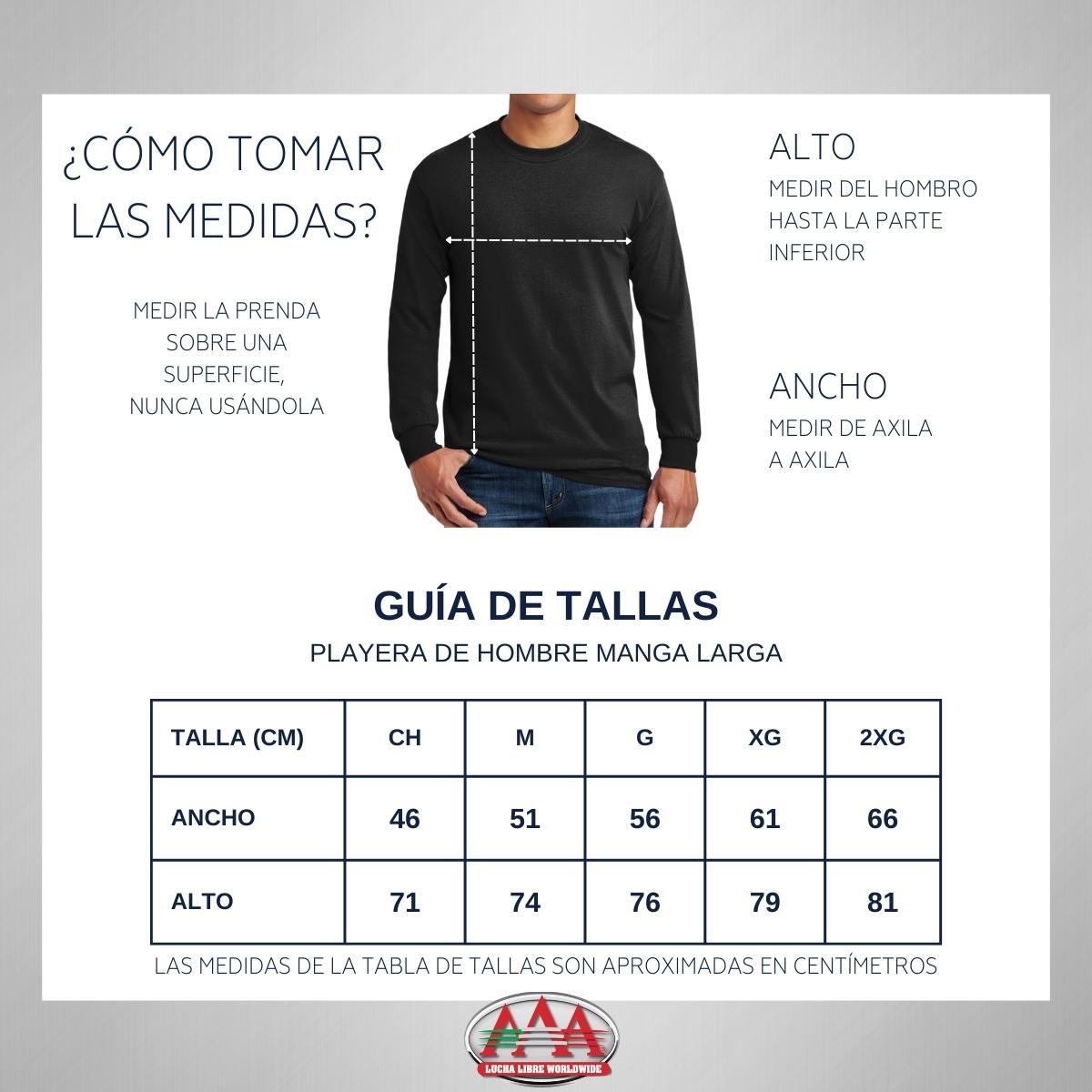 Playera Manga Larga Lucha Libre AAA Hombre La Parka OD77127