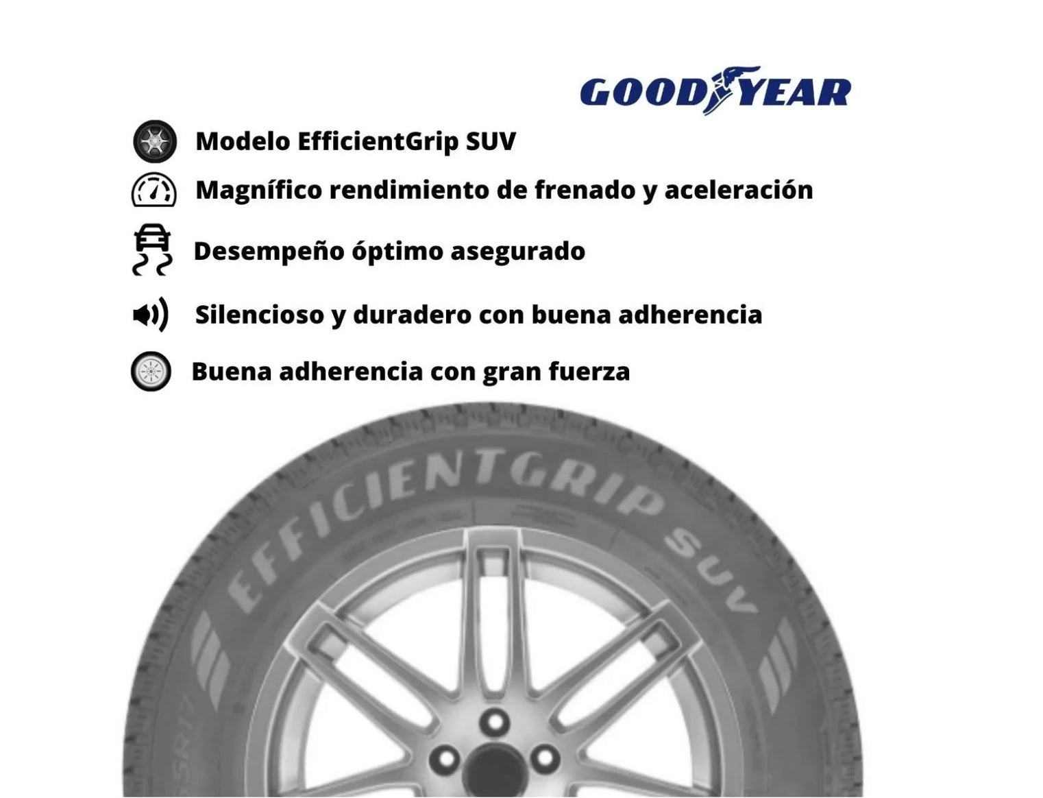 Llanta GOODYEAR 225/65R17 EFFICIENTGRIP 2 SUV 102H SL C