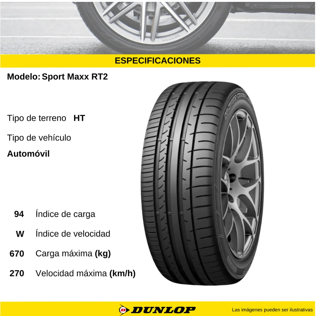 Llanta 225 45 r17 DUNLOP Sport Maxx RT2 94W