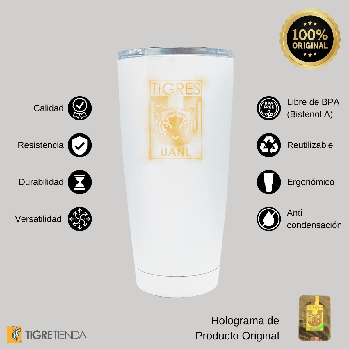 Termo 20 Oz Tigres UANL Escudo difuminado