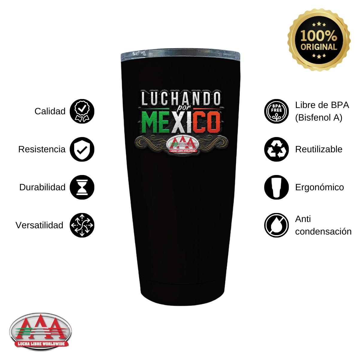 Termo 20 Oz Lucha Libre AAA Luchando por México