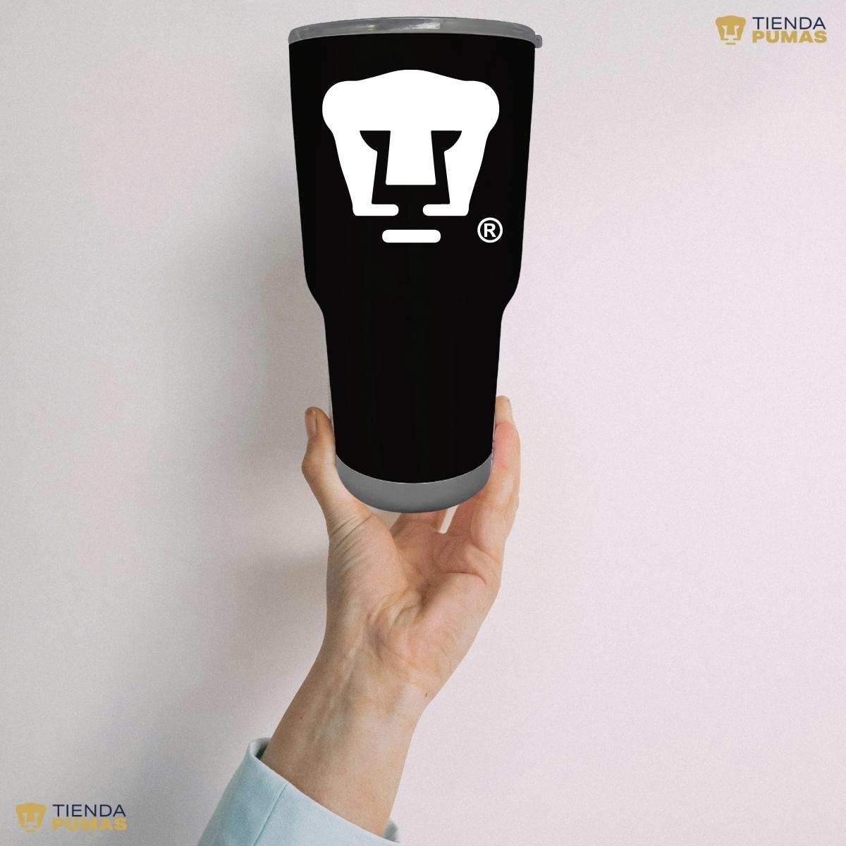 Termo 30 Oz Pumas UNAM Logo blanco