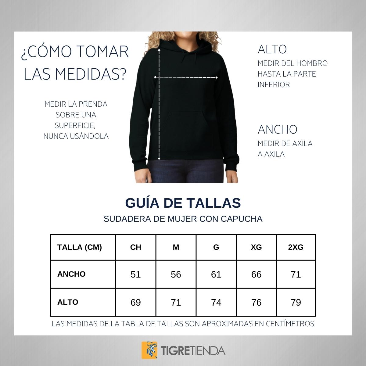 Sudadera Mujer Hoodie  Tigres UANL Fanático