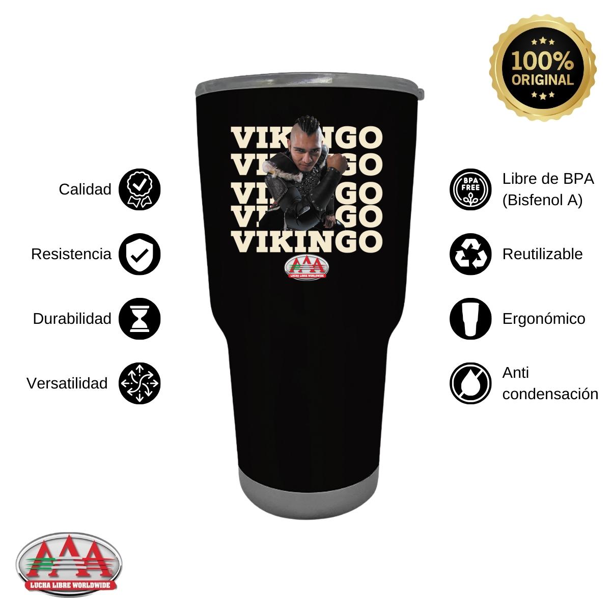 Termo 30 Oz Lucha Libre AAA Hijo del Vikingo