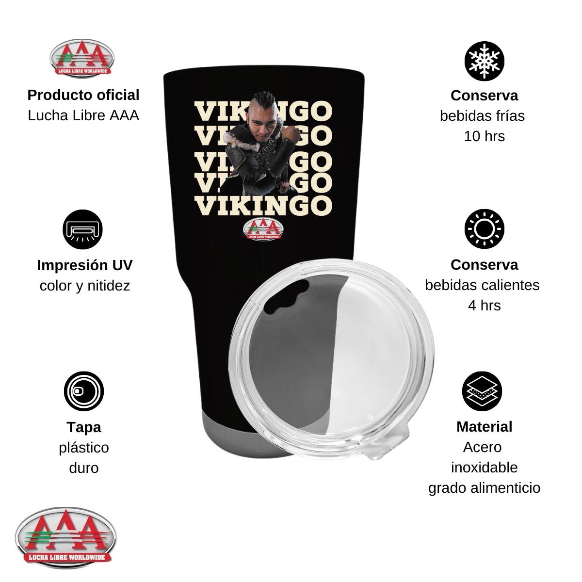 Termo 30 Oz Lucha Libre AAA Hijo del Vikingo