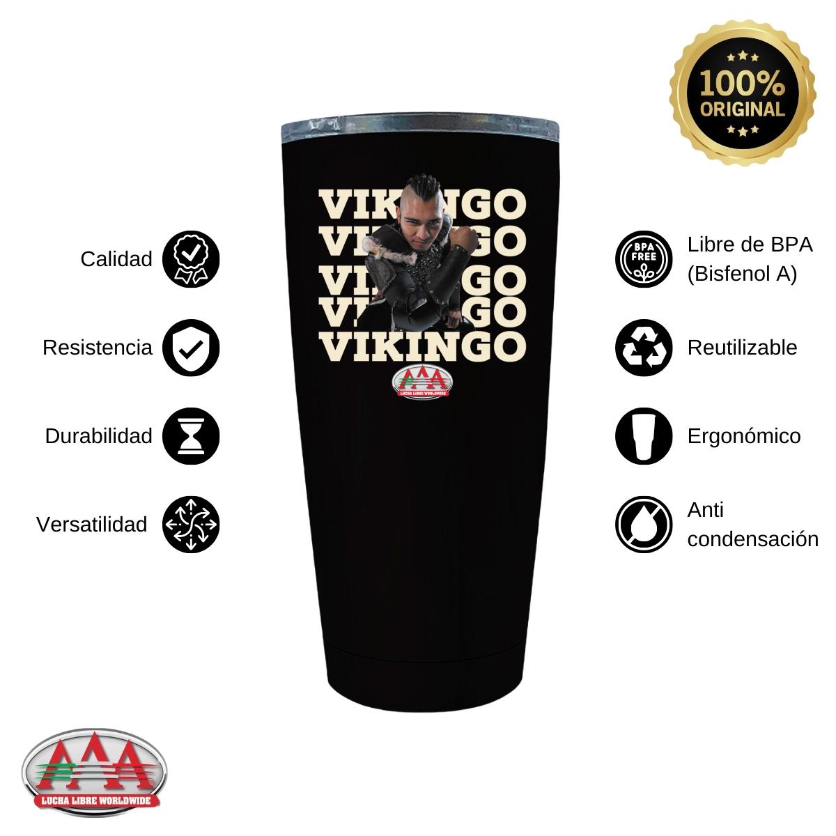 Termo 20 Oz Lucha Libre AAA Hijo del Vikingo