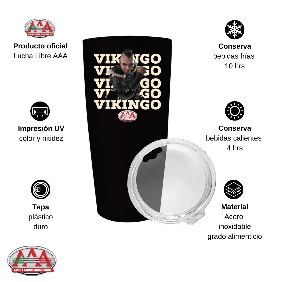 Termo 20 Oz Lucha Libre AAA Hijo del Vikingo