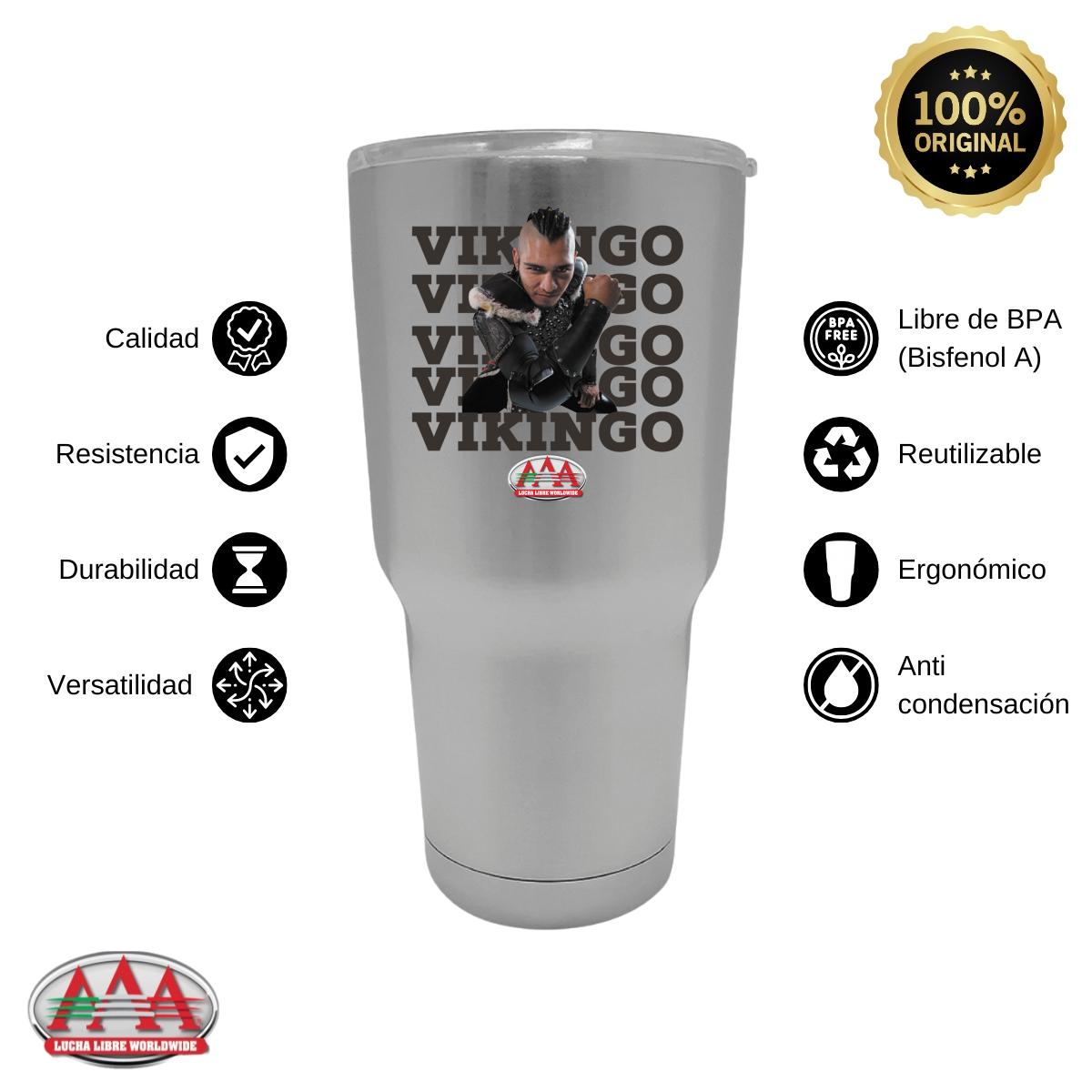 Termo 30 Oz Lucha Libre AAA Hijo del Vikingo