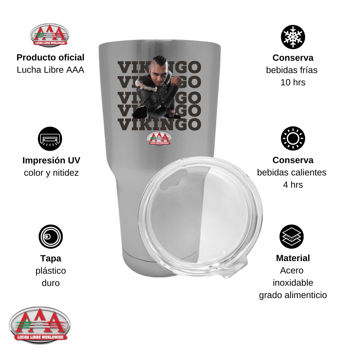 Termo 30 Oz Lucha Libre AAA Hijo del Vikingo