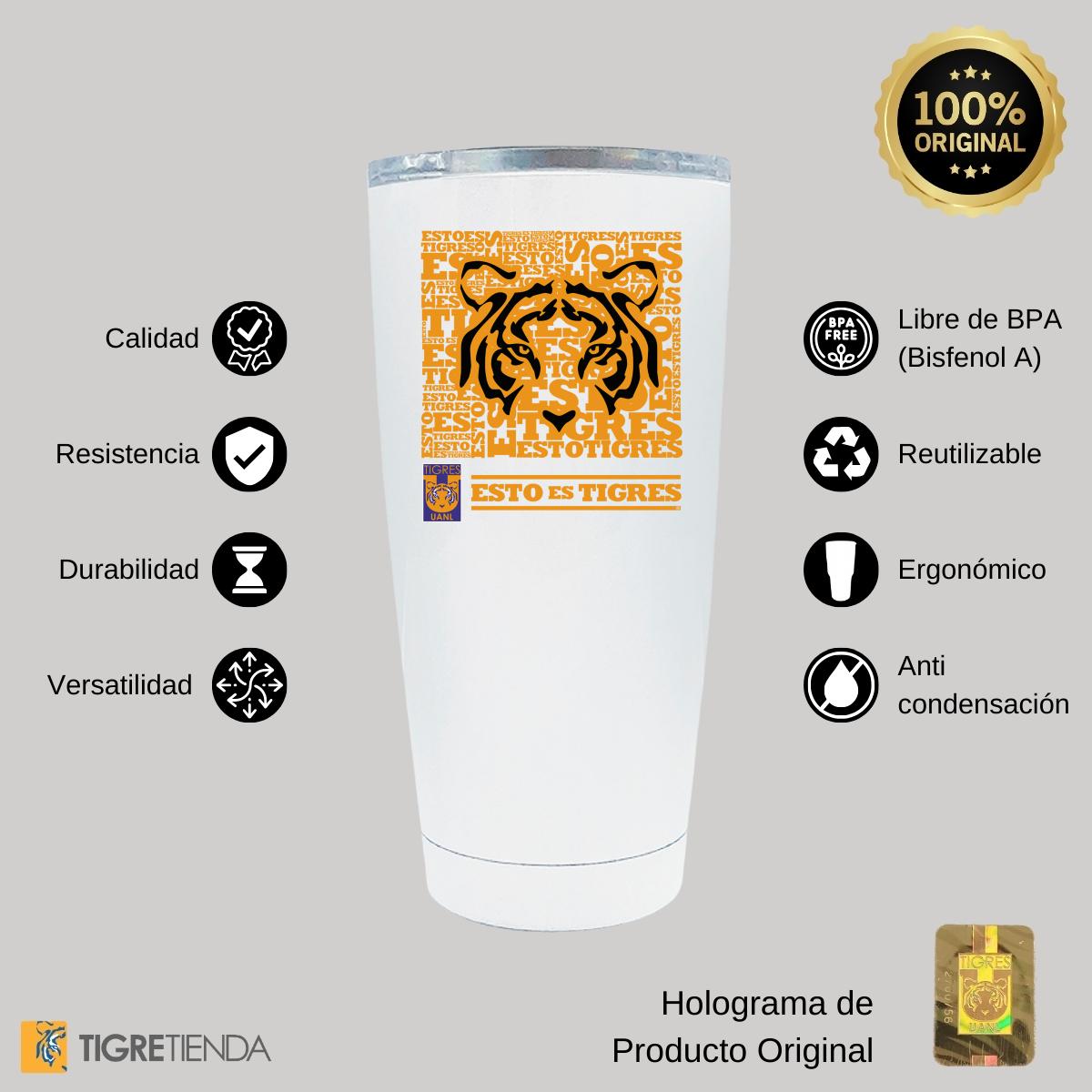 Termo 20 Oz Tigres UANL Esto es Tigres