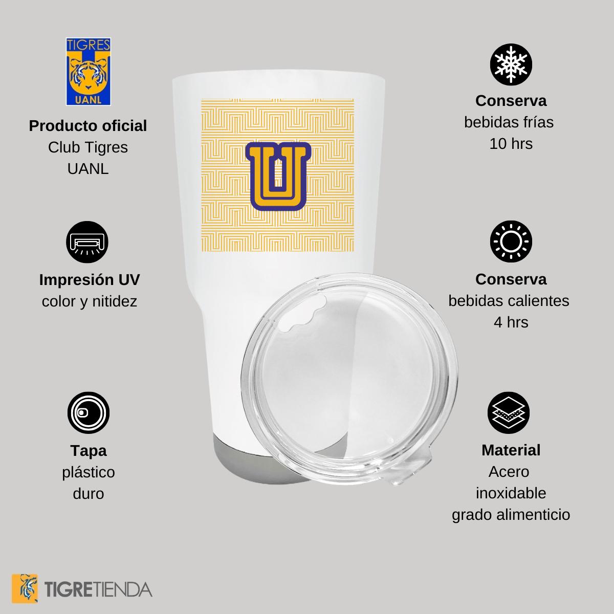 Termo 30 Oz Tigres UANL Grecas