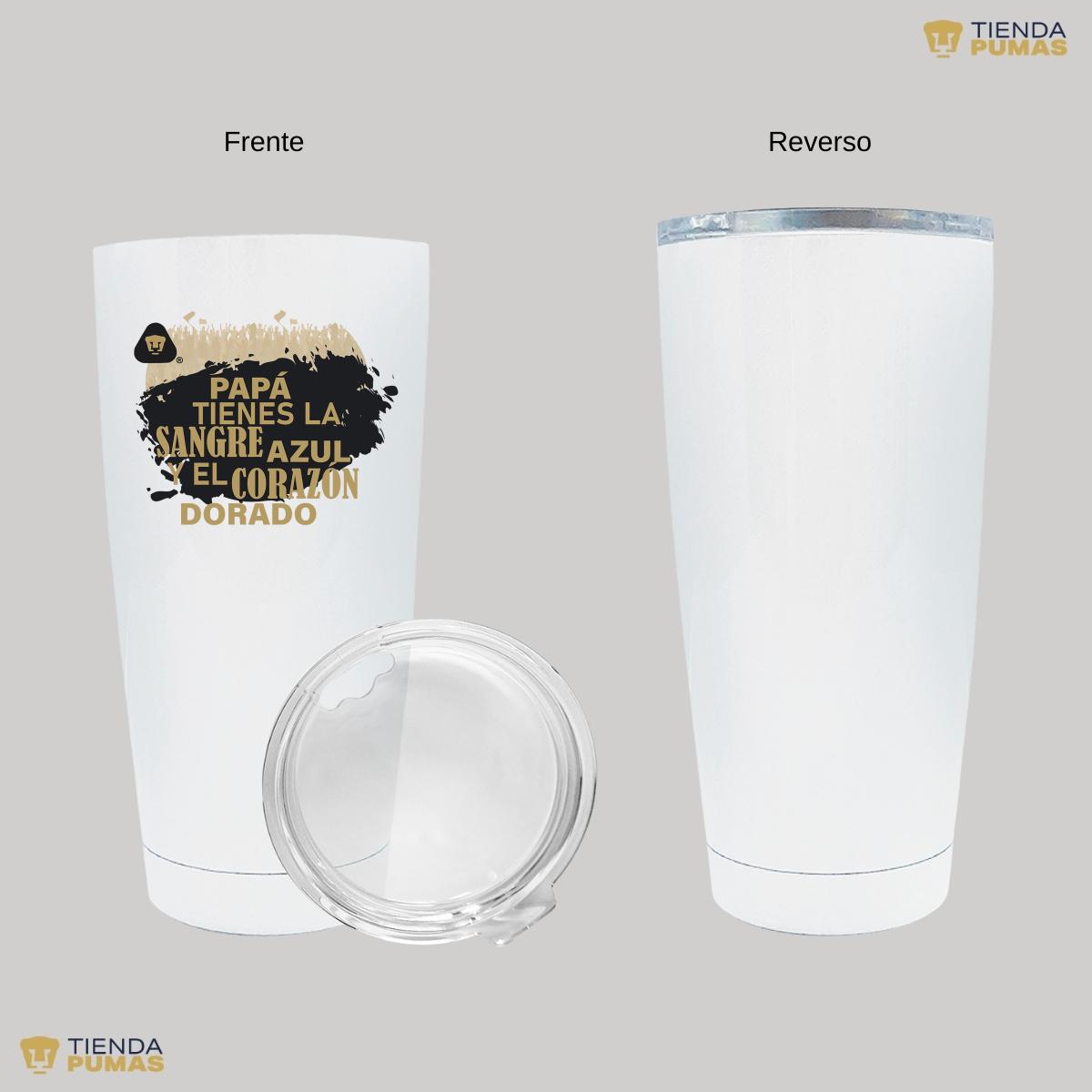 Termo Vaso Térmico 20 Oz Pumas UNAM Papá sangre azul