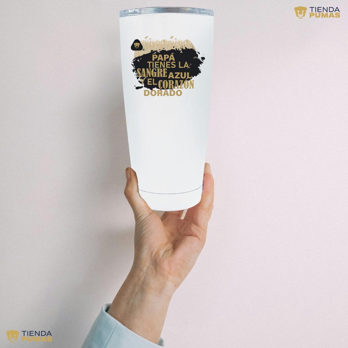 Termo Vaso Térmico 20 Oz Pumas UNAM Papá sangre azul