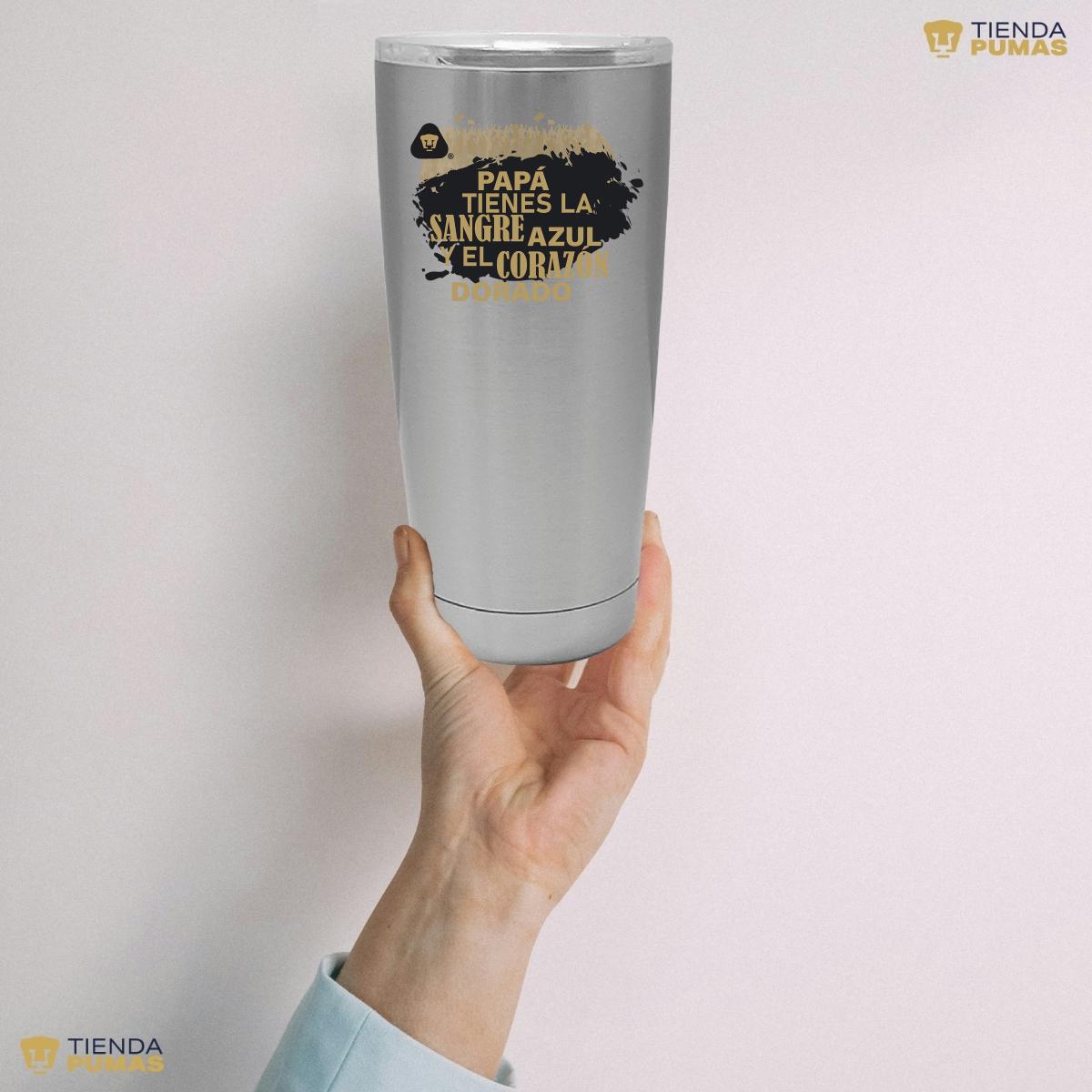 Termo Vaso Térmico 20 Oz Pumas UNAM Papá sangre azul