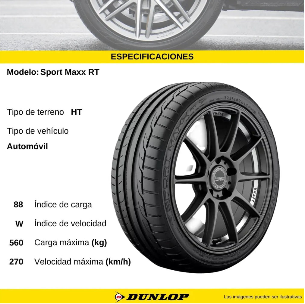 Llanta 205 45 r17 Dunlop Sport Maxx RT 88 W