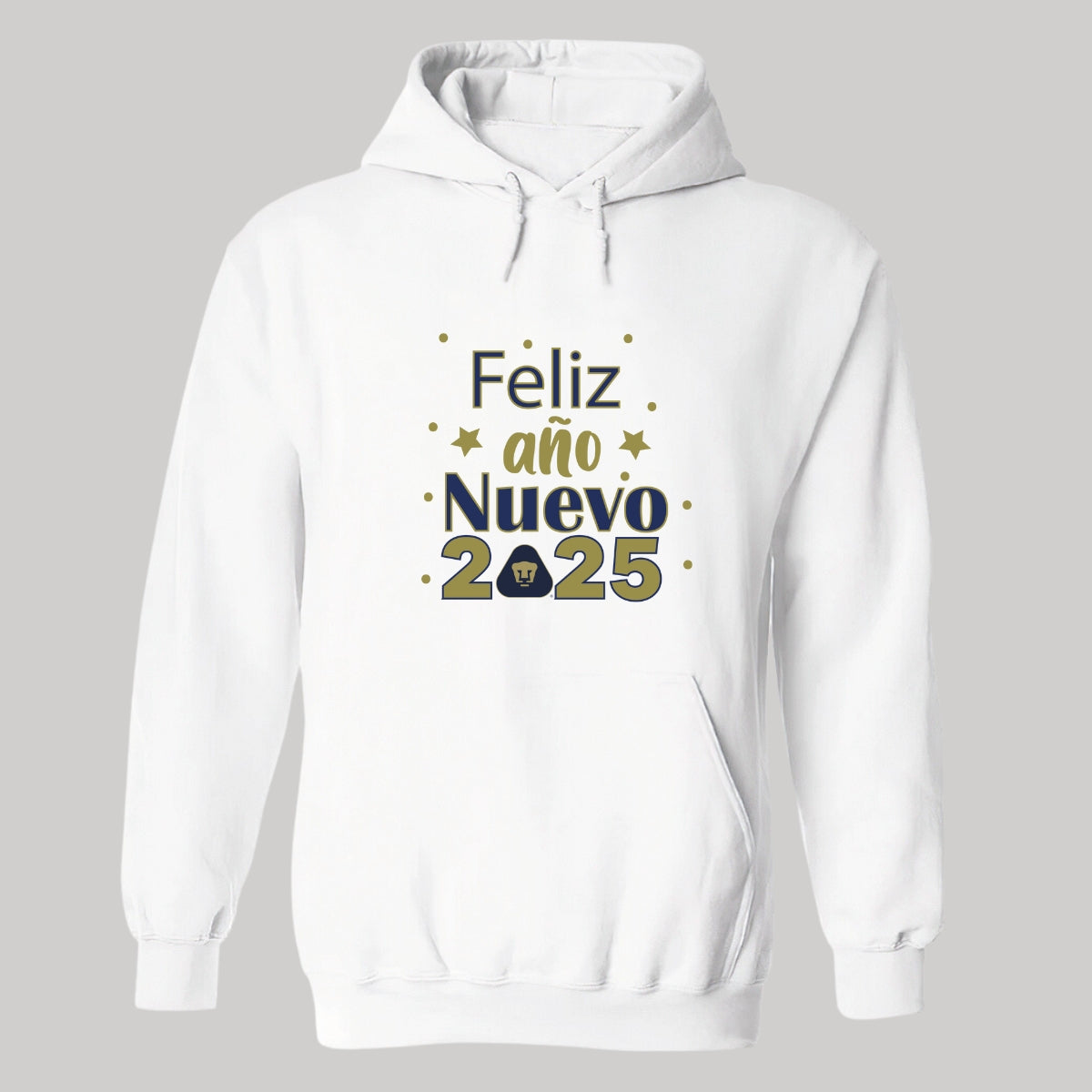 Sudadera Hombre Hoodie Pumas UNAM Feliz Año Nuevo