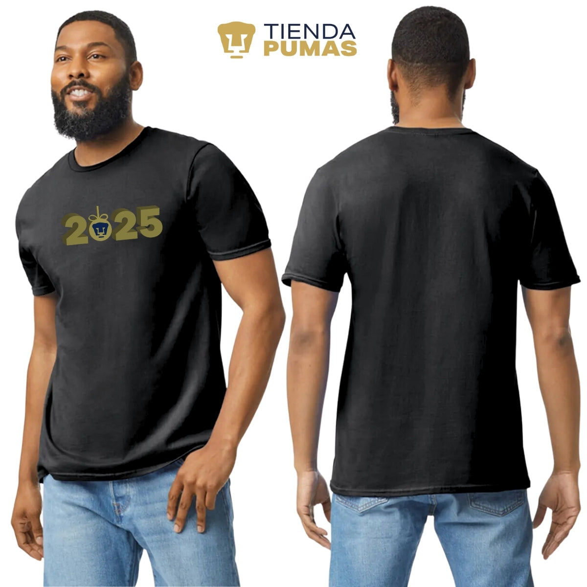 Playera Navideña Hombre Pumas UNAM Año Nuevo