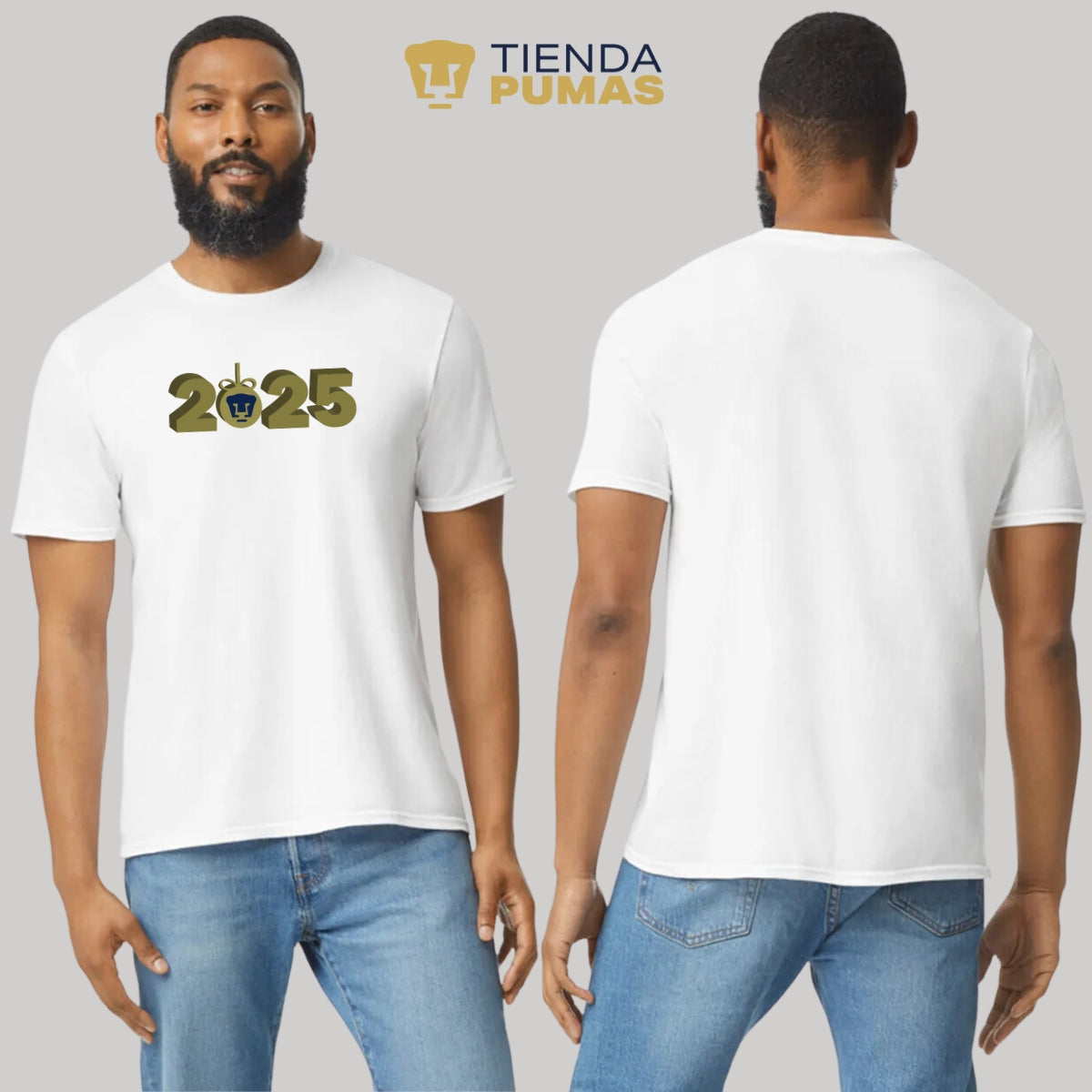 Playera Navideña Hombre Pumas UNAM Año Nuevo