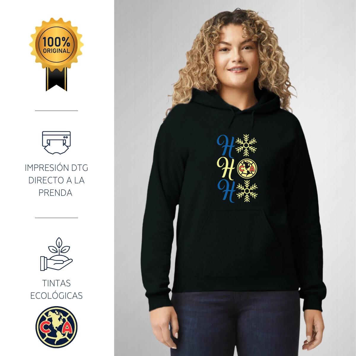 Sudadera Deportiva Mujer Hoodie América Ho Ho Ho