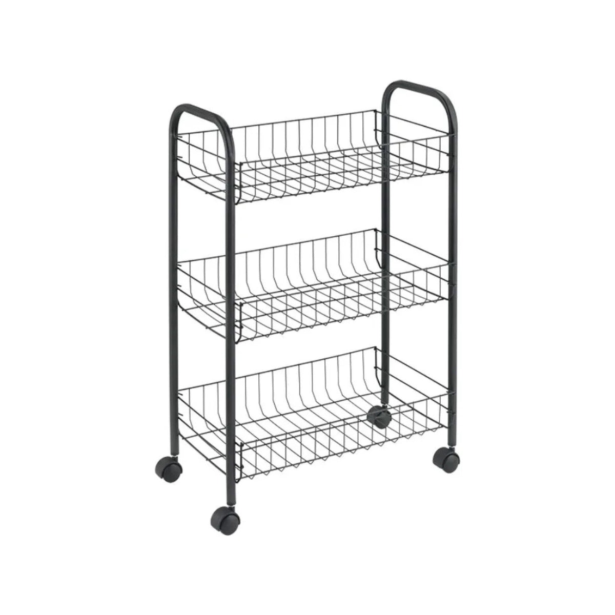 Carrito Organizador Multiusos 3 Niveles Metálico Ruedas 360