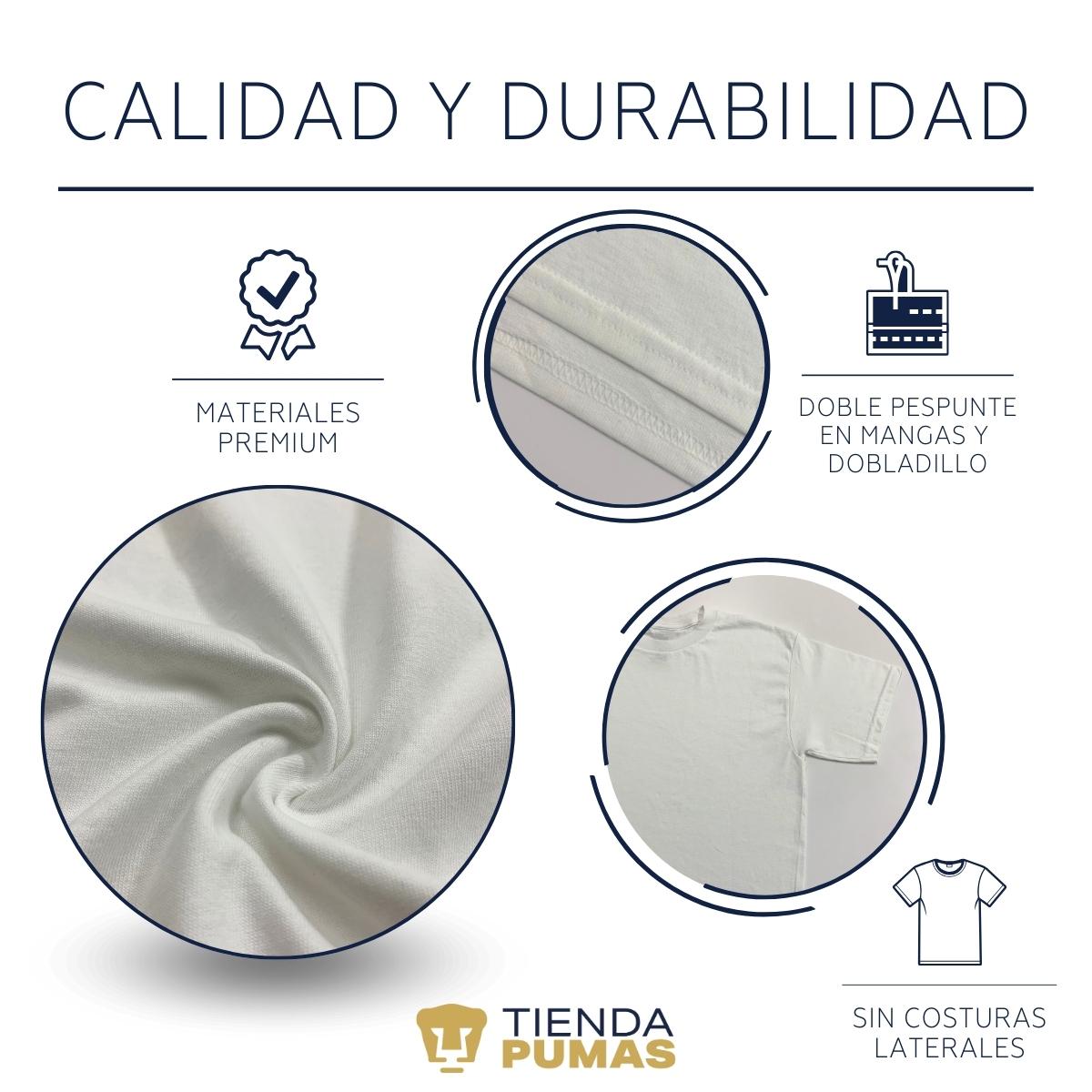 Playera Niño Niña Pumas UNAM Logo Dorado