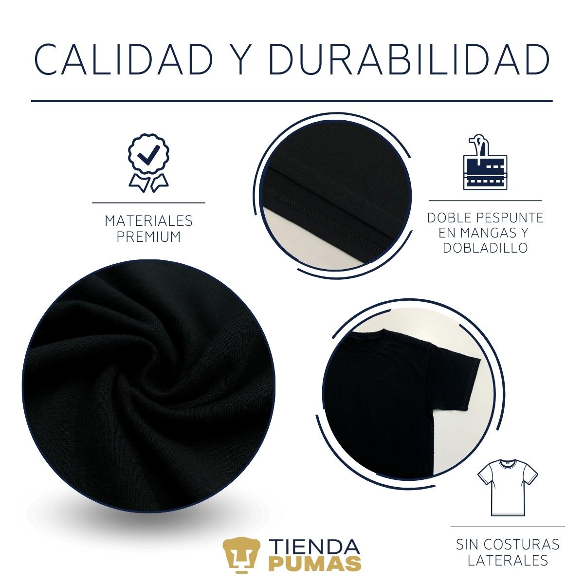 Playera Niño Niña Pumas UNAM Logo Dorado