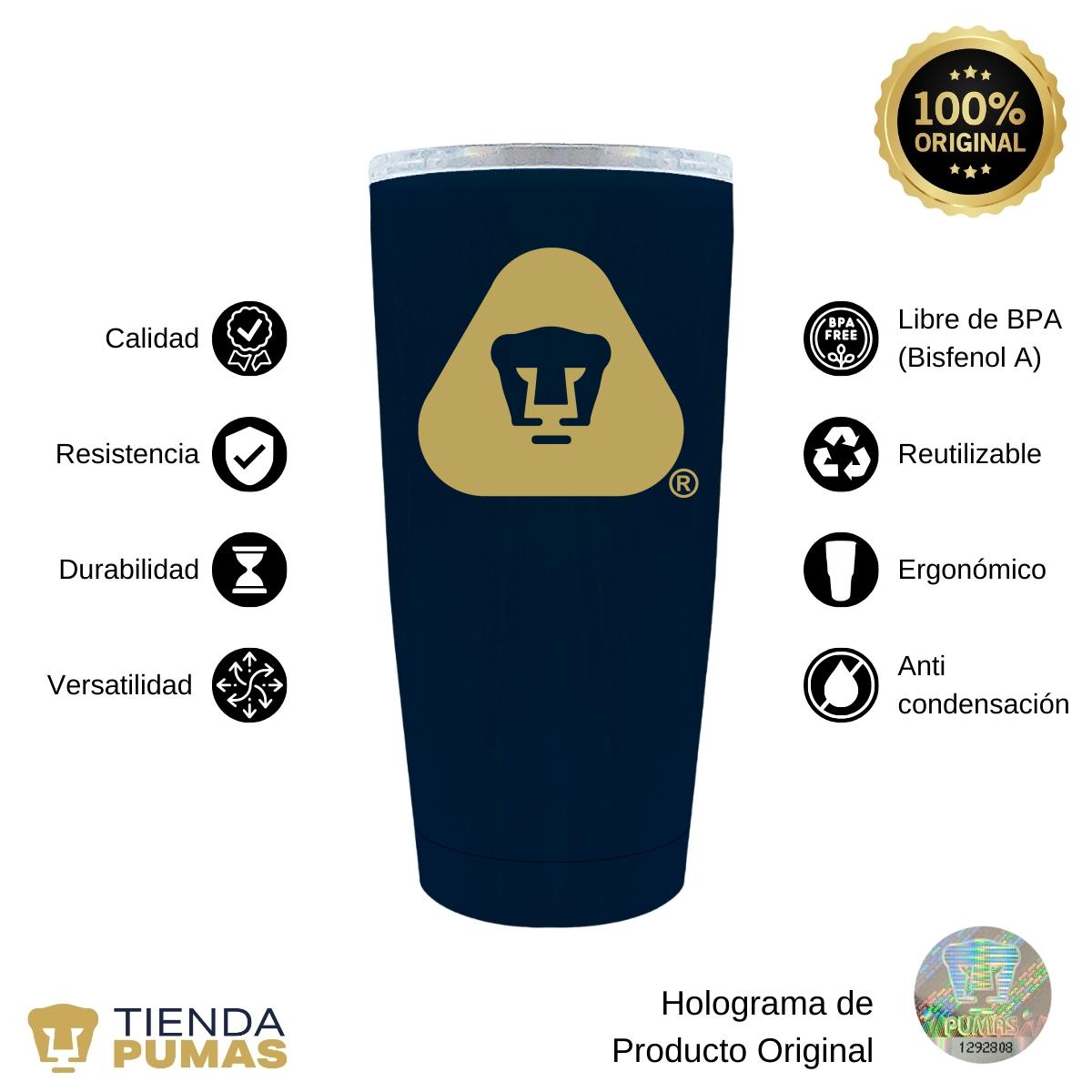 Termo 20 Oz Pumas UNAM Logo Triángulo