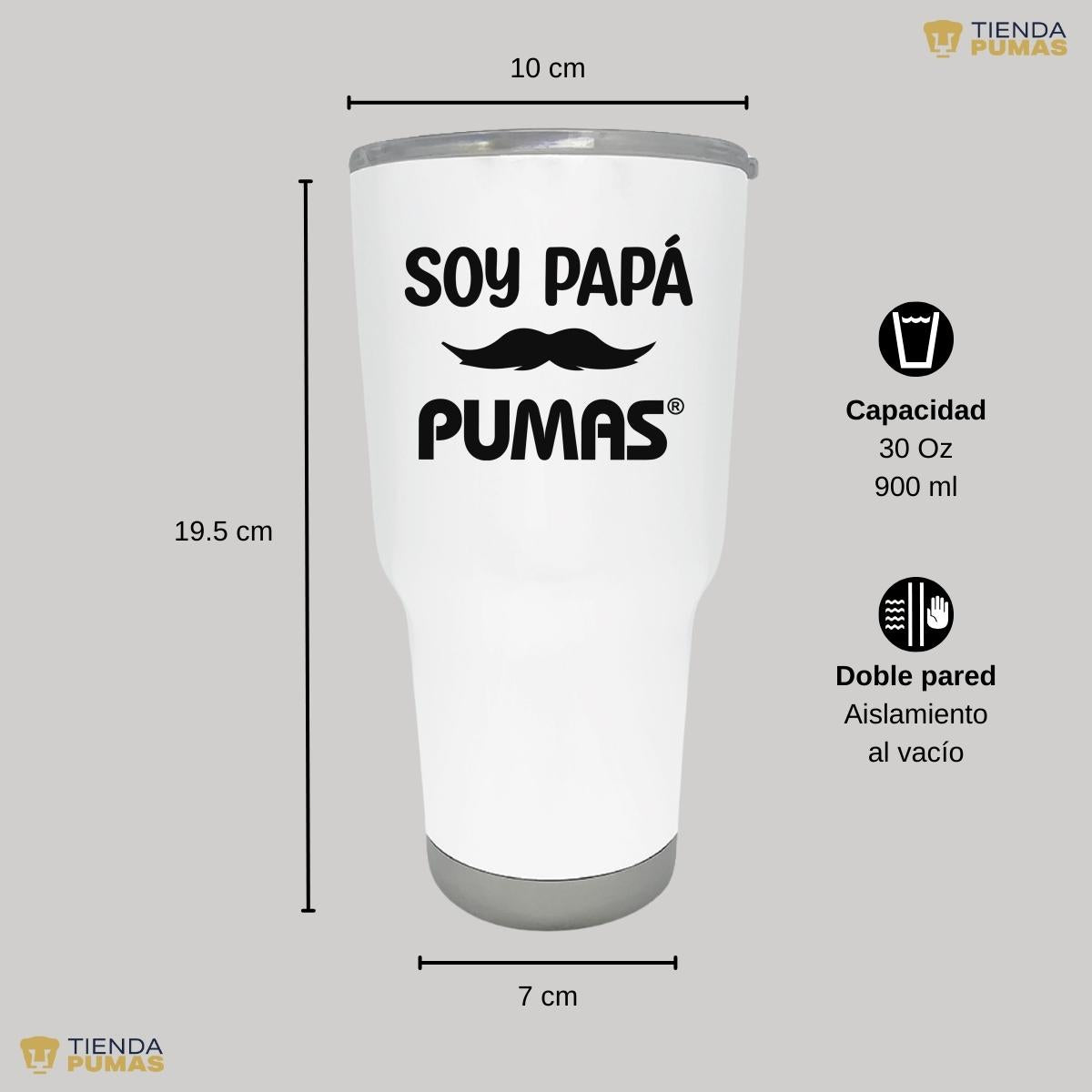 Termo Vaso Térmico 30 Oz Pumas UNAM Soy Papá