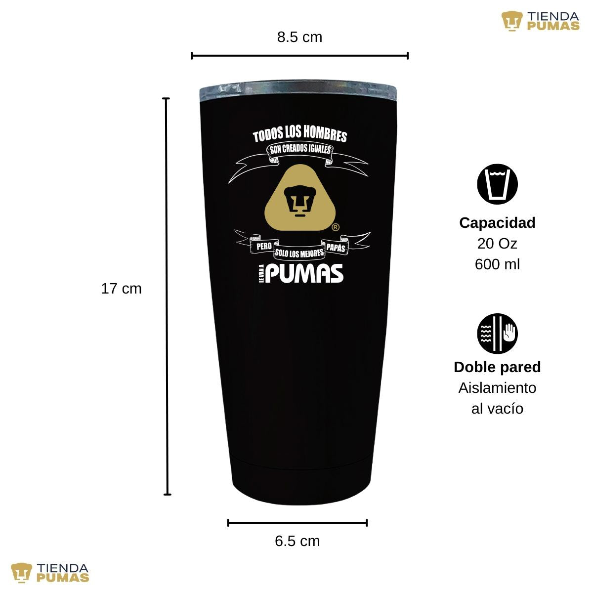 Termo 20 Oz Pumas UNAM El mejor Papá