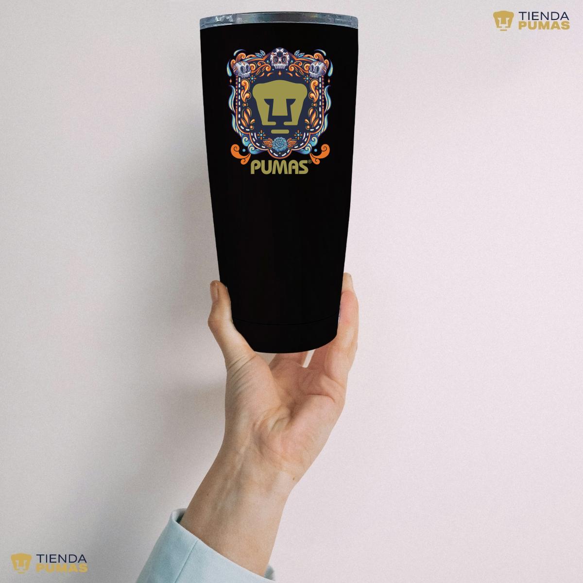 Termo 20 Oz Pumas UNAM Día de Muertos Celeste