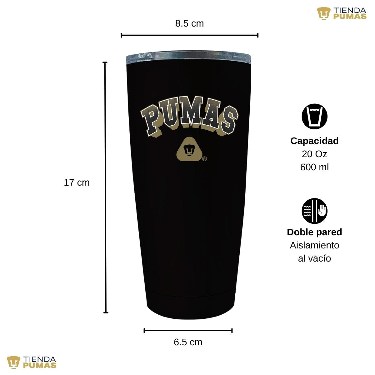 Termo 20 Oz Pumas UNAM Pumas 3D