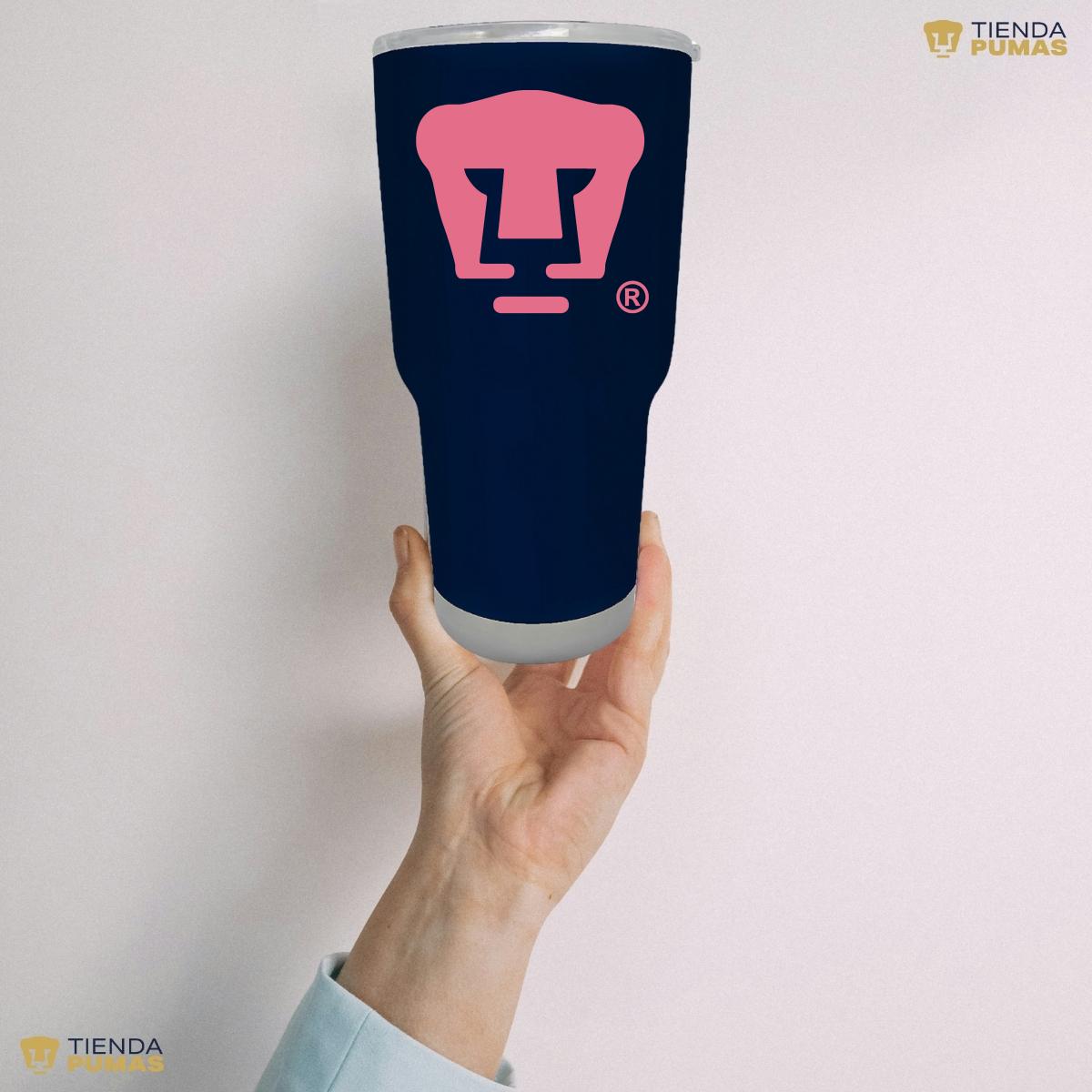 Termo 30 Oz Pumas UNAM Logo Rosa