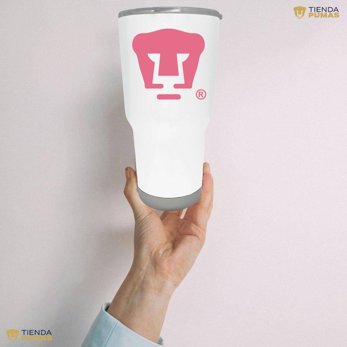 Termo 30 Oz Pumas UNAM Logo Rosa