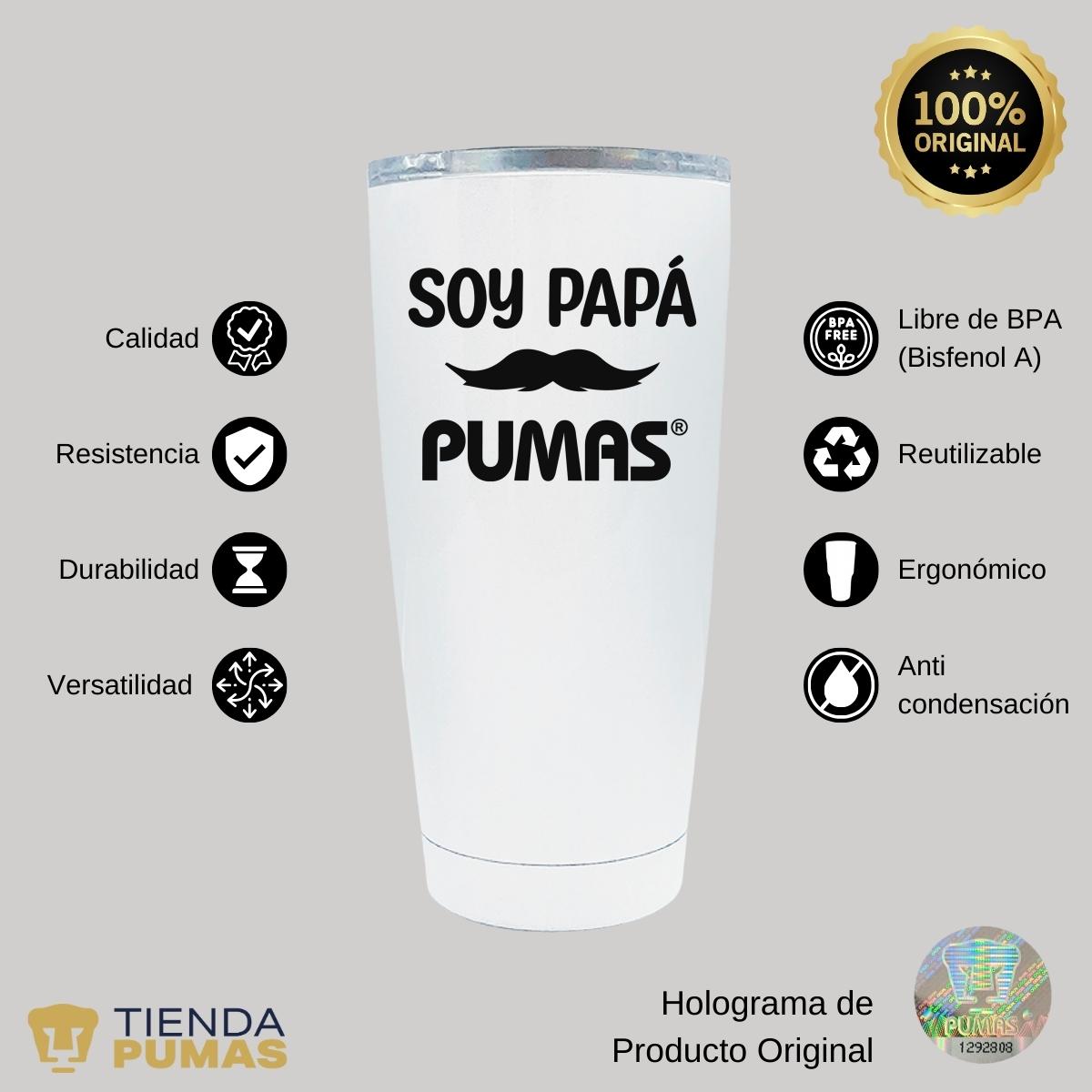 Termo Vaso Térmico 20 Oz Pumas UNAM Soy Papá