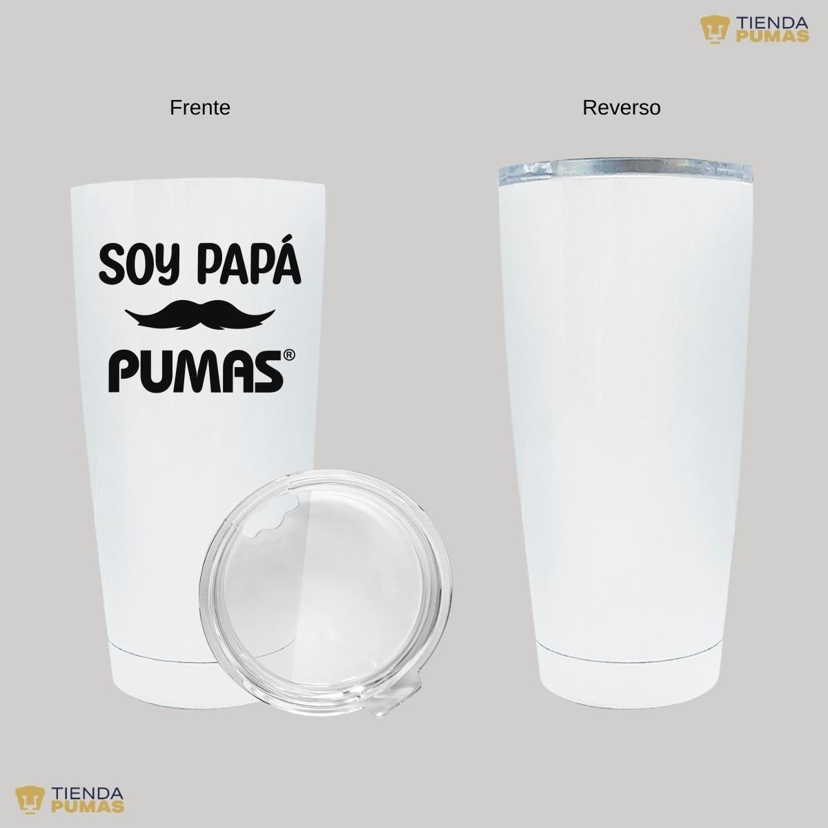 Termo Vaso Térmico 20 Oz Pumas UNAM Soy Papá