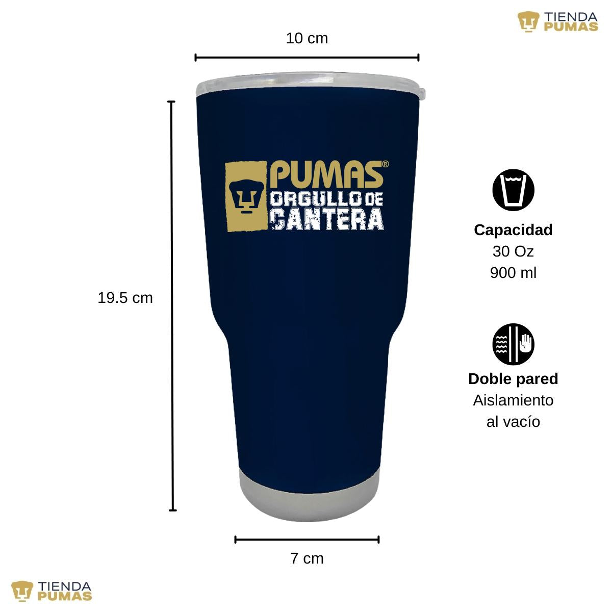 Termo 30 Oz Pumas UNAM Orgullo de cantera