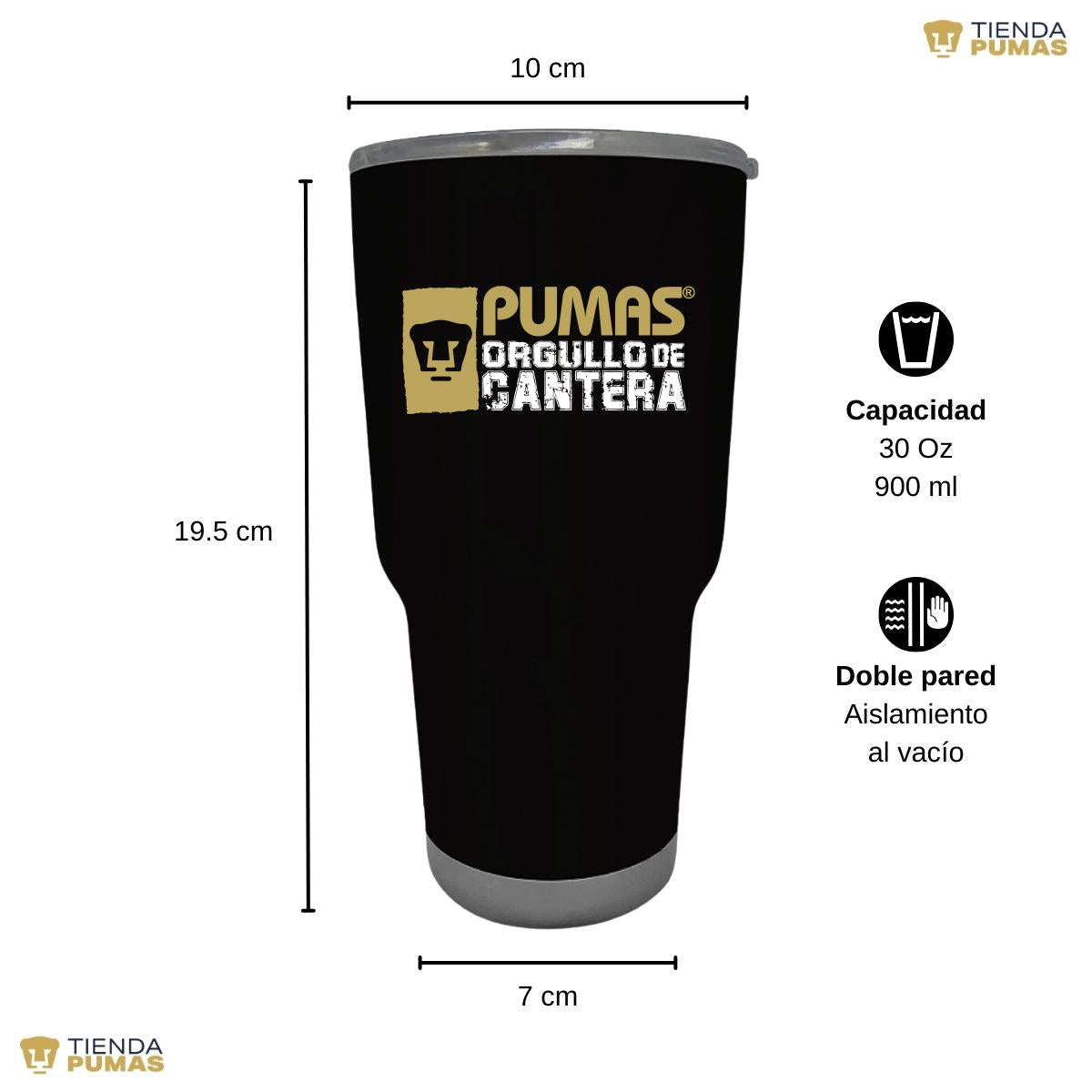 Termo 30 Oz Pumas UNAM Orgullo de cantera