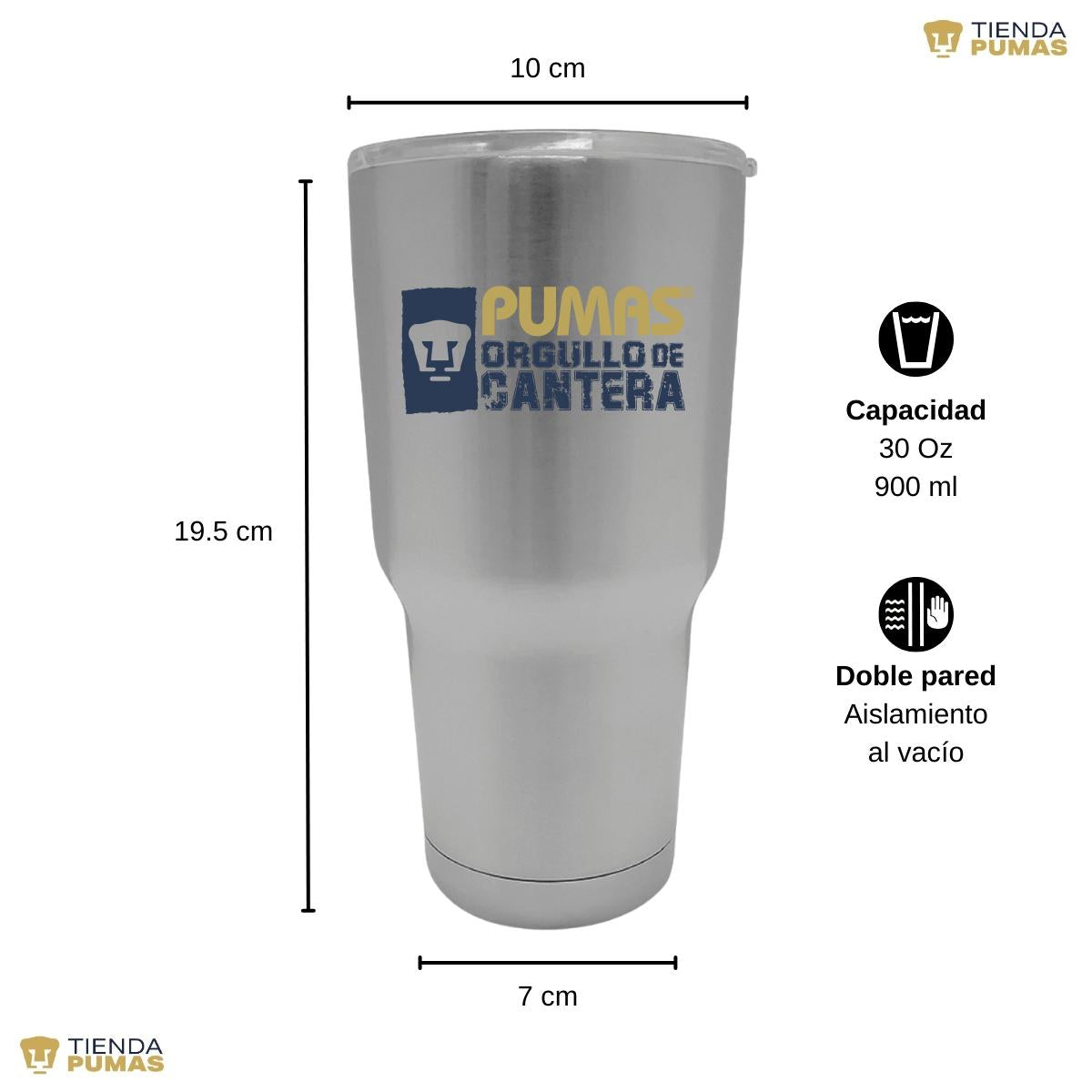 Termo 30 Oz Pumas UNAM Orgullo de cantera