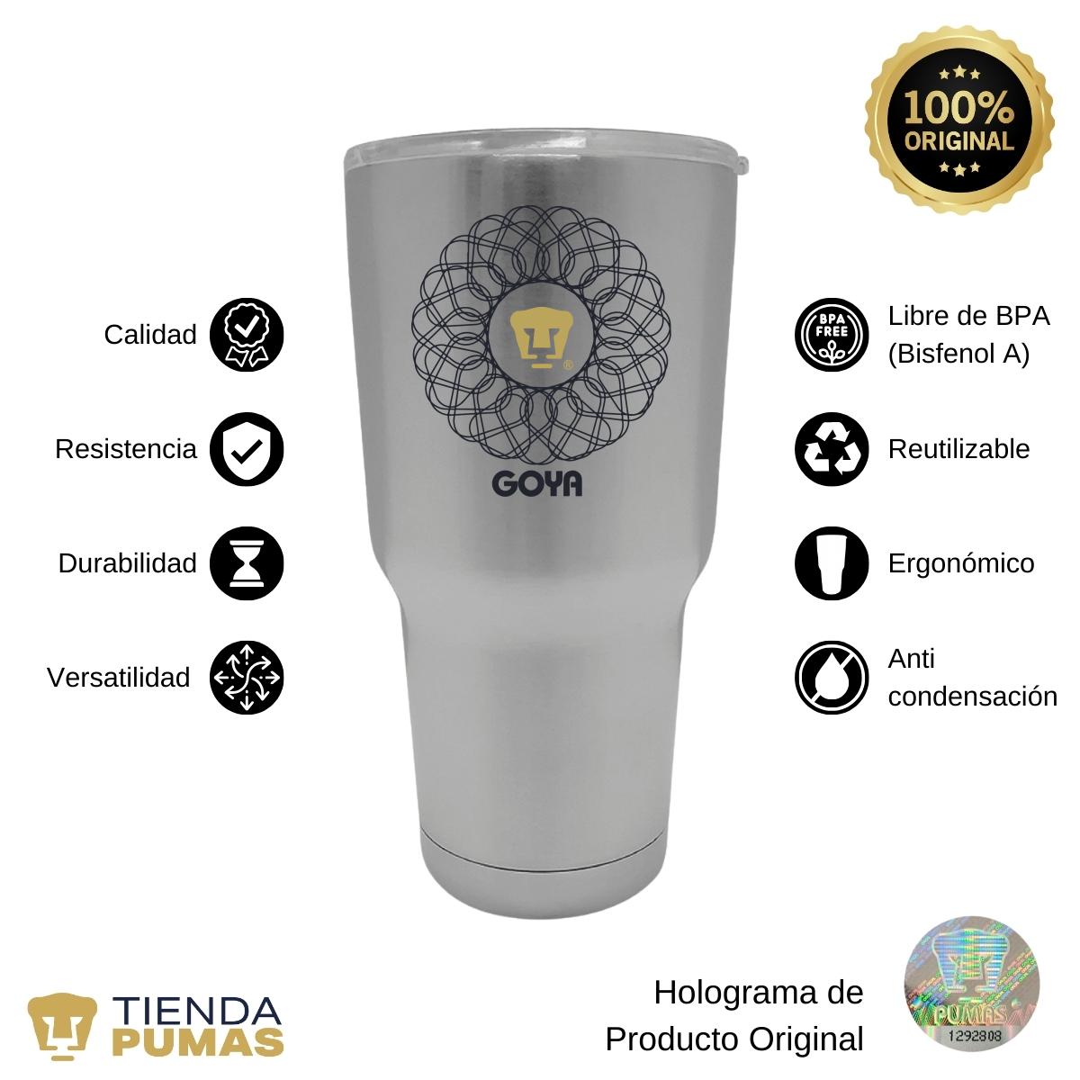 Termo 30 Oz Pumas UNAM Goya mandala