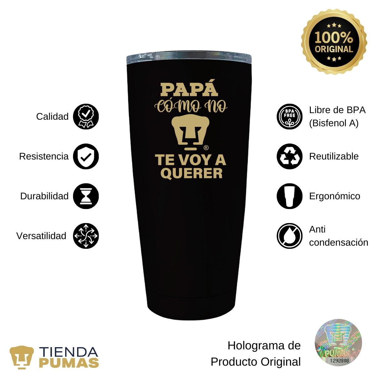 Termo 20 Oz Pumas UNAM Papá cómo no