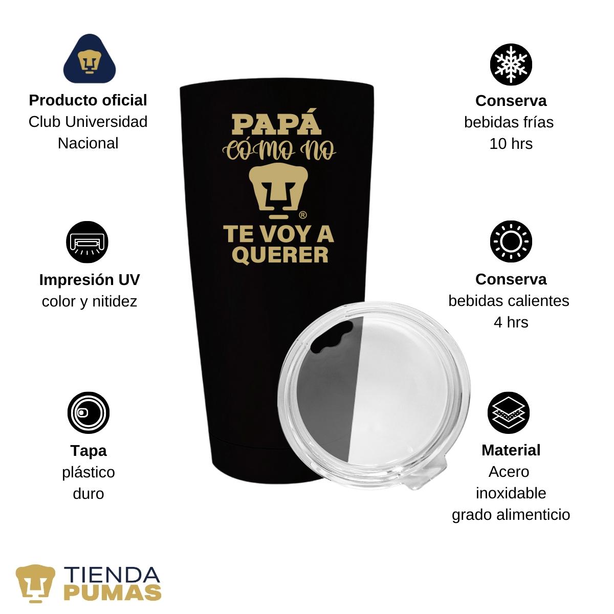 Termo 20 Oz Pumas UNAM Papá cómo no