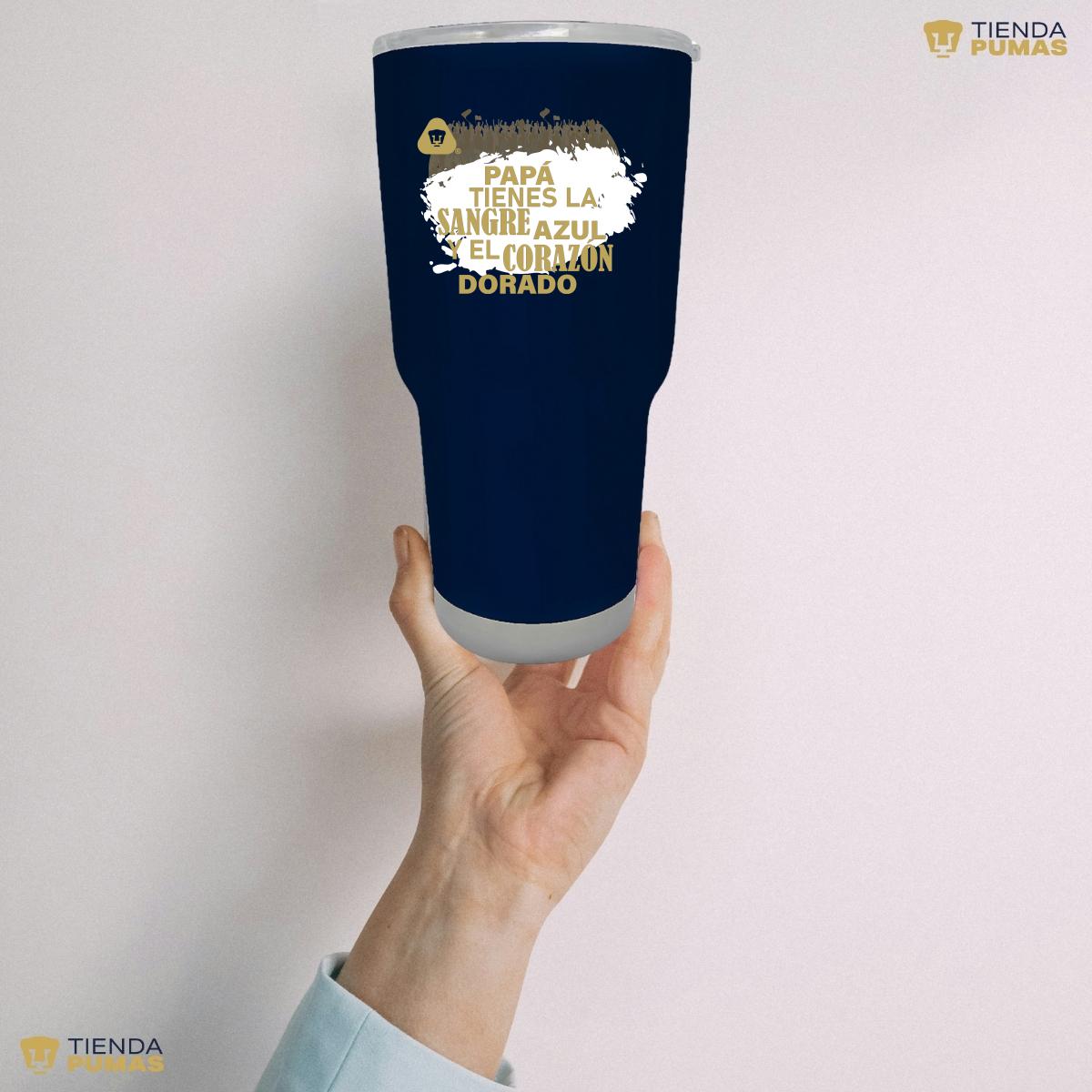 Termo Vaso Térmico 30 Oz Pumas UNAM Papá sangre azul