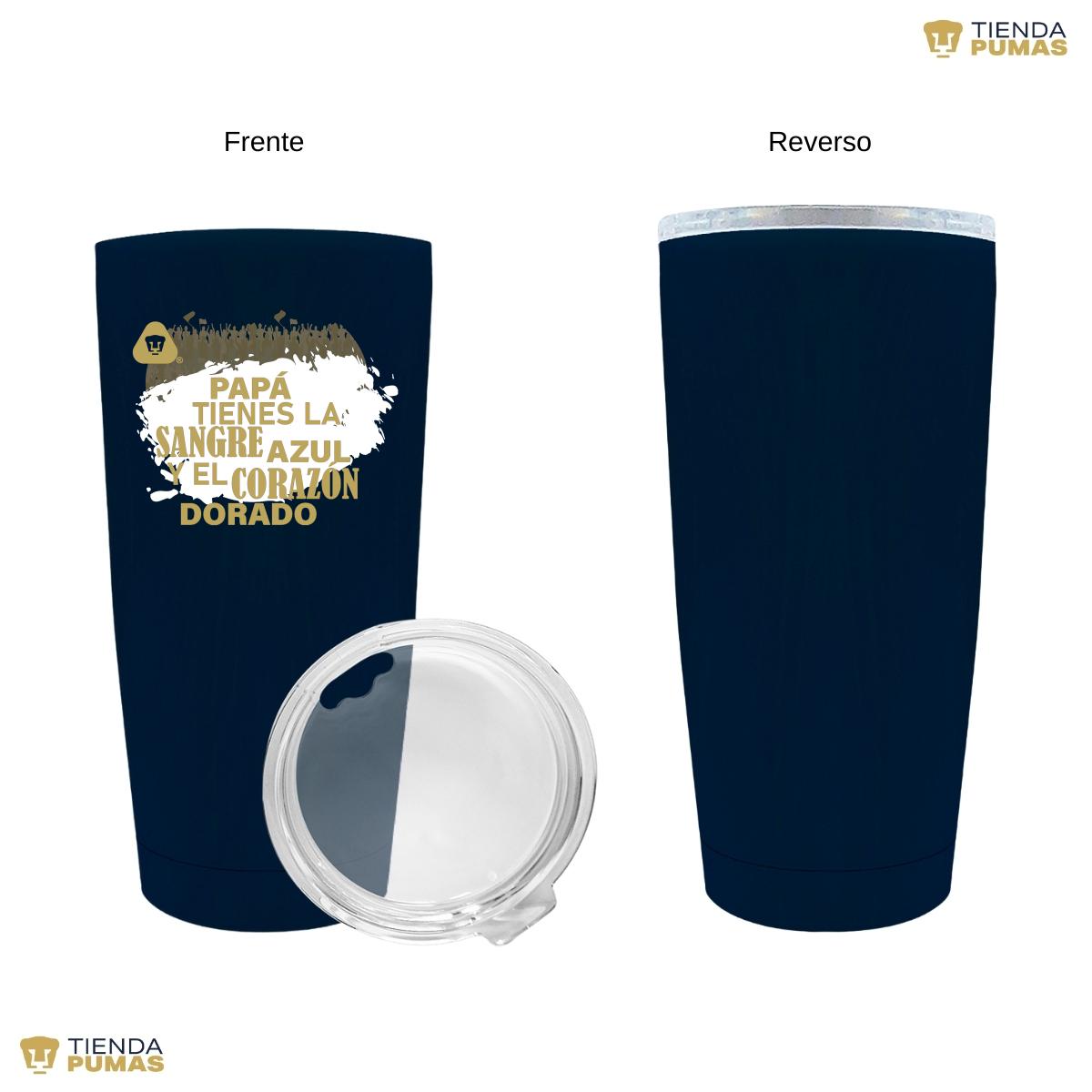 Termo Vaso Térmico 20 Oz Pumas UNAM Papá sangre azul