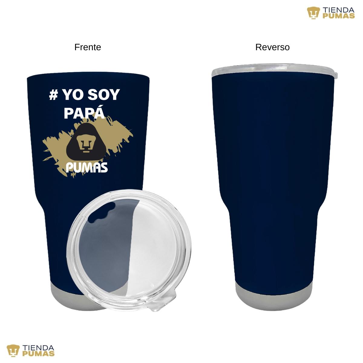 Termo Vaso Térmico 30 Oz Pumas UNAM Yo soy papá Pumas