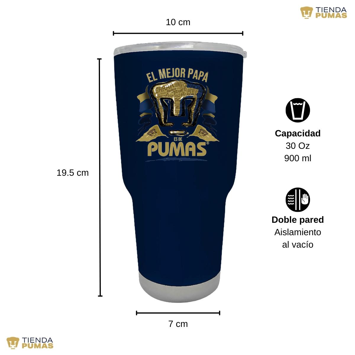 Termo 30 Oz Pumas UNAM Mejor Papá Pumas